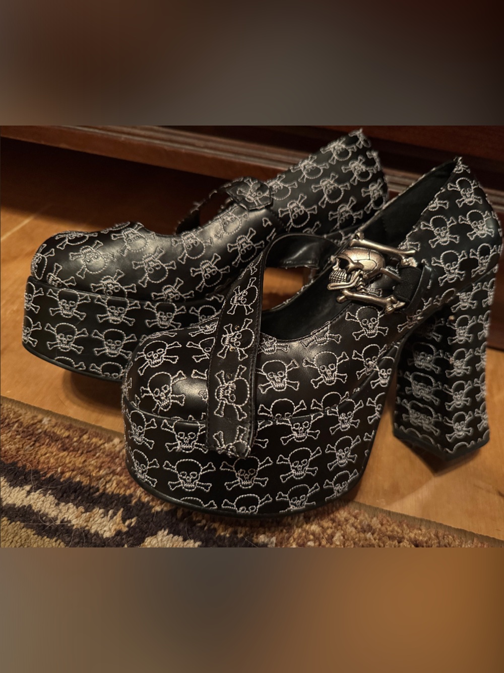 Demonia Skull Charade-17 Heels